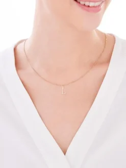 Złota zawieszka - litera L