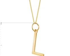 Złota zawieszka - litera L