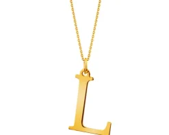 Złota zawieszka - litera L