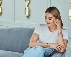 Złota zawieszka - litera M