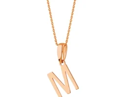 Złota zawieszka - litera M