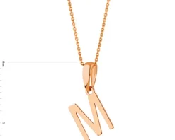 Złota zawieszka - litera M