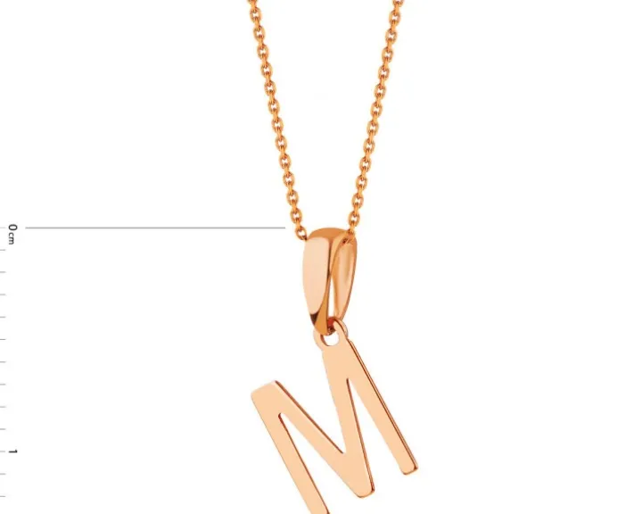 Złota zawieszka - litera M