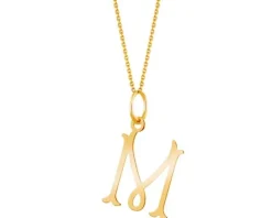 Złota zawieszka  - litera M