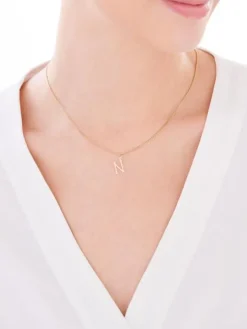 Złota zawieszka - litera N