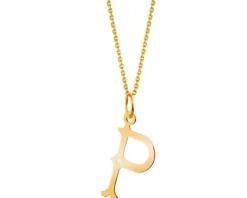 Złota zawieszka - litera P