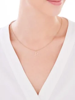 Złota zawieszka - litera P