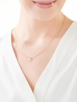 Złota zawieszka - litera P