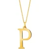 Złota zawieszka - litera P
