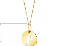 Złota zawieszka - litera P