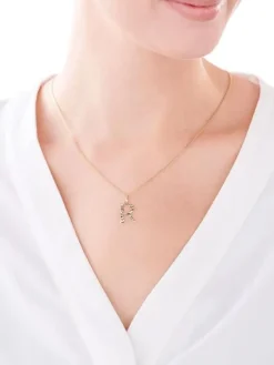 Złota zawieszka - litera R