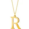 Złota zawieszka - litera R