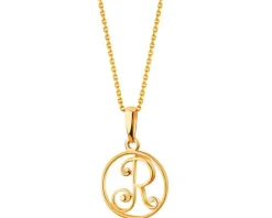 Złota zawieszka - litera R