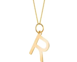 Złota zawieszka - litera R