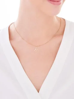 Złota zawieszka - litera R