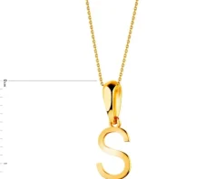 Złota zawieszka - litera S