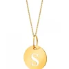 Złota zawieszka - litera S