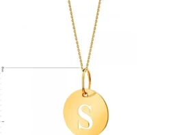 Złota zawieszka - litera S
