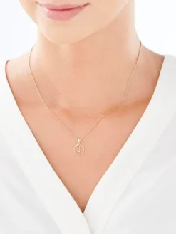 Złota zawieszka - litera T