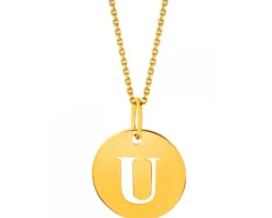 Złota zawieszka - litera U