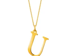 Złota zawieszka - litera U