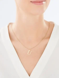 Złota zawieszka - litera U