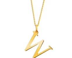 Złota zawieszka - litera W