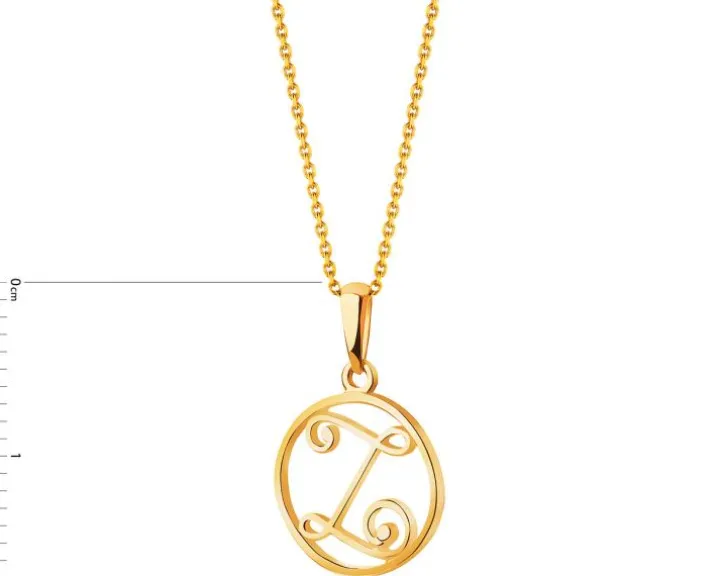 Złota zawieszka - litera Z