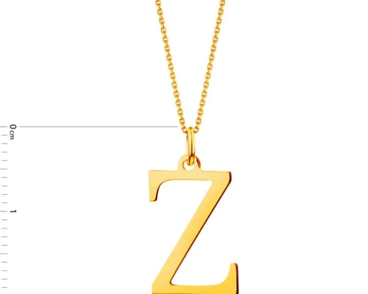 Złota zawieszka - litera Z