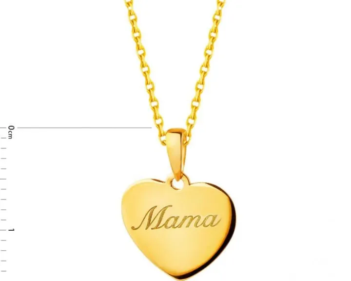 Złota zawieszka - mama