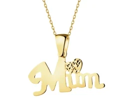Złota zawieszka - mama