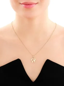 Złota zawieszka - mapa świata