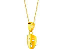 Złota zawieszka - maska