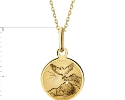 Złota zawieszka - medalik Ducha Świętego