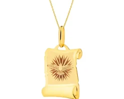 Złota zawieszka - medalik Ducha Świętego