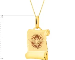 Złota zawieszka - medalik Ducha Świętego