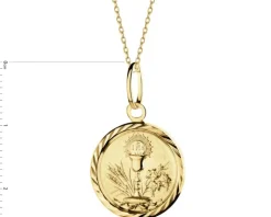 Złota zawieszka - medalik I Komunia Święta