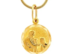 Złota zawieszka - medalik I Komunia Święta