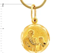 Złota zawieszka - medalik I Komunia Święta