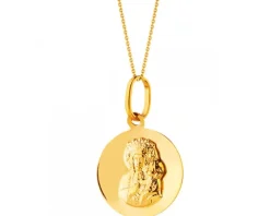 Złota zawieszka - medalik Matka Boska Częstochowska