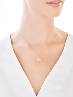 Złota zawieszka - medalik Matka Boska