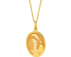Złota zawieszka - medalik Matka Boska