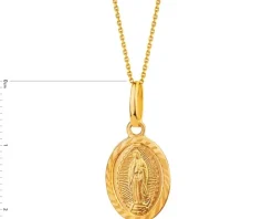 Złota zawieszka - medalik Matka Boska