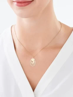 Złota zawieszka - medalik Matka Boska