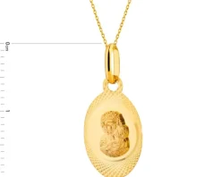 Złota zawieszka - medalik Matka Boska Częstochowska