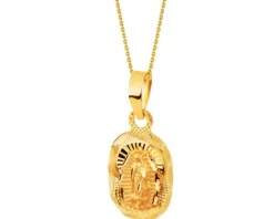 Złota zawieszka - medalik Matka Boska