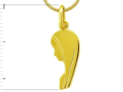 Złota zawieszka - medalik Matka Boska