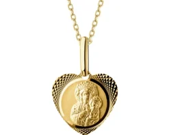 Złota zawieszka - medalik Matka Boska Częstochowska