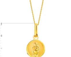 Złota zawieszka - medalik Matka Boska