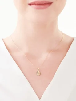 Złota zawieszka - medalik Matka Boska